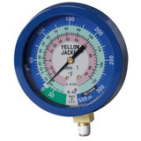 Yellow Jacket Gauge,3 1/8In Dia,Low Side,Blue,350 psi 49516