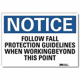 Lyle Notice Sign,10 in x 14 in,Rflct Sheeting U5-1228-RD_14X10