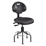 Bevco Task Chair,Poly,Black,24" to 29" Seat Ht  7601-BLK