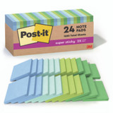 Post-it® Notes Super Sticky PAD,POST IT,OASIS,24P,AST 70007079984