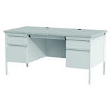 Hirsh Office Desk,29 1/2 in H,Gray/Light Gray 20448