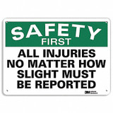 Lyle Safety Sign,10 in x 14 in,Aluminum U7-1161-RA_14X10