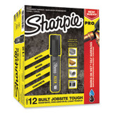 Sharpie® Pro Permanent Marker, Broad Chisel Tip, Black, Dozen 2018326
