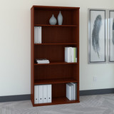 Bush Business Furniture Series C 36W 5 Shelf Bookcase in Mahogany WC36714