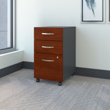 Bush Business Furniture Series C 3 Drawer Mobile File Cabinet in Hansen Cherry WC24453