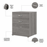 Bush Business Furniture Universal Floor Storage Cabinet with Drawers UNS328PG B-UNS328PG