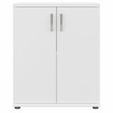Bush Business Furniture Universal Floor Storage Cabinet with Doors and Shelves UNS128WH B-UNS128WH