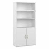 Bush Business Furniture Studio A Tall 5 Shelf Bookcase with Doors STA010WH