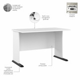 Bush Business Furniture Studio A 48W Computer Desk in White SDD248WH B-SDD248WH