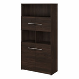 Bush Business Furniture Office 500 5 Shelf Bookcase with Doors OFB136BW