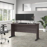 Bush Business Furniture Studio A 60W Computer Desk in Storm Gray SDD160SG