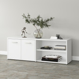Bush Business Furniture Studio A Low Storage Cabinet with Doors and Shelves in White SDS160WH-Z
