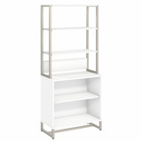 Office by kathy ireland® Method Bookcase with Hutch in White MTH013WH