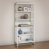 Office by kathy ireland® Method Bookcase with Hutch in White MTH013WH