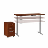 Move 60 Series by Bush Business Furniture 60W x 30D Height Adjustable Standing Desk with Storage M6S011HC