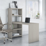 Office by kathy ireland® Echo 56W Bookcase Desk in Gray Sand KI60207-03