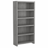Office by kathy ireland® Echo 5 Shelf Bookcase in Modern Gray KI60404-03