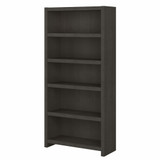 Office by kathy ireland® Echo 5 Shelf Bookcase in Charcoal Maple KI60304-03