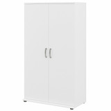 Bush Business Furniture Universal Tall Linen Cabinet with Doors and Shelves LNS136WH-Z