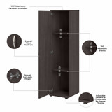 Bush Business Furniture Universal Narrow Linen Tower with Door and Shelves LNS116SG-Z B-LNS116SG-Z