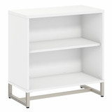 Office by kathy ireland® Method 2 Shelf Bookcase Cabinet in White KI70205