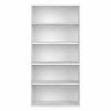 Bush Business Furniture Hybrid Tall 5 Shelf Bookcase in White HYB136WH-Z B-HYB136WH-Z