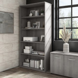 Bush Business Furniture Hybrid Tall 5 Shelf Bookcase in Platinum Gray HYB136PG-Z