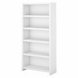 Office by kathy ireland® Echo 5 Shelf Bookcase in Pure White KI60104-03