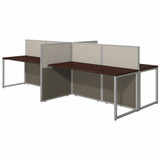 Bush Business Furniture Easy Office 60W 4 Person Cubicle Desk Workstation with 45H Panels EOD660MR-03K