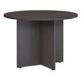 Bush Business Furniture 42W Round Conference Table with Wood Base 99TB42RSG