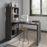 Office by kathy ireland® Echo 56W Craft Table in Charcoal Maple ECH023CM