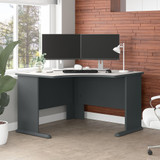 Bush Business Furniture Series A 48W Corner Desk in Slate and White Spectrum WC8427A