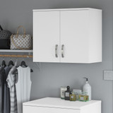 Bush Business Furniture Universal Closet Wall Cabinet with Doors and Shelves in White CLS428WH-Z