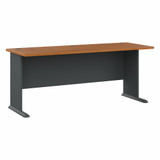 Bush Business Furniture Series A 72W Desk in Natural Cherry and Slate WC57472