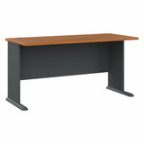 Bush Business Furniture Series A 60W Desk in Natural Cherry and Slate WC57460