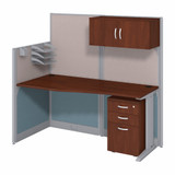 Bush Business Furniture Office in an Hour 65W x 33D Cubicle Workstation with Storage WC36492-03STGK
