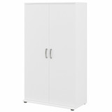 Bush Business Furniture Universal Tall Clothing Storage Cabinet with Doors and Shelves CLS136WH-Z