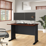 Bush Business Furniture Series A 48W Desk in Hansen Cherry and Galaxy WC90448A