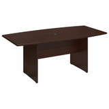 Bush Business Furniture 72W x 36D Boat Shaped Conference Table with Wood Base 99TB7236MR