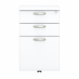 Bush Business Furniture Easy Office 3 Drawer Mobile File Cabinet EOF116WH-03 B-EOF116WH-03