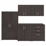 Bush Business Furniture Universal 5 Piece Modular Laundry Room Storage Set with Floor and Wall Cabinets LNS003SG