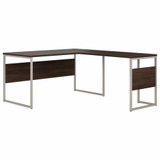 Bush Business Furniture Hybrid 60W x 30D L Shaped Table Desk with Metal Legs HYB027BW