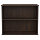 Bush Business Furniture Hybrid Small 2 Shelf Bookcase in Black Walnut HY3036BW-Z B-HY3036BW-Z