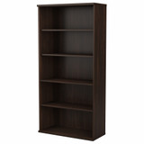 Bush Business Furniture Hybrid Tall 5 Shelf Bookcase in Black Walnut HYB136BW-Z