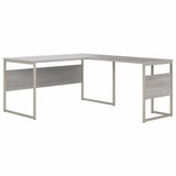 Bush Business Furniture Hybrid 60W x 30D L Shaped Table Desk with Metal Legs HYB027PG