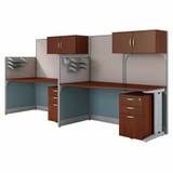 Bush Business Furniture Office in an Hour 2 Person Cubicle Workstations OIAH005HC