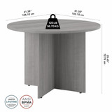 Bush Business Furniture 42W Round Conference Table with Wood Base 99TB42RPG B-99TB42RPG