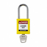 Brady Padlock,6 Pins,Yellow SDPL-YLW-38ST-KD