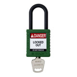 Brady Padlock,6 Pins,Green SDPL-GRN-38PL-KD