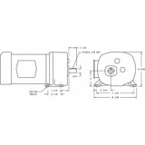 Dayton DC Gearmotor,9 rpm,90V,TENV 6Z406